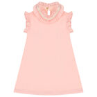 Girls Pink Ruffled Dress, 1, hi-res